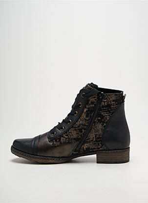 Bottines/boots fourrée talon plat jusqu'à 3cm noir REMONTE femme
