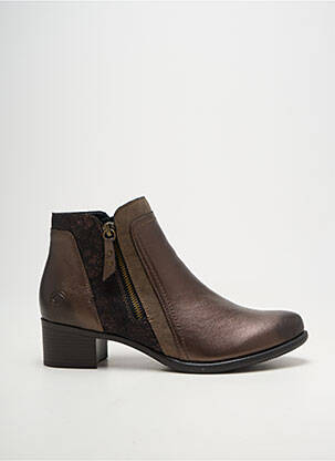 Bottines/boots fourrée talon de 4 à 6cm marron REMONTE femme