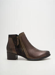 Bottines/boots fourrée talon de 4 à 6cm marron REMONTE femme