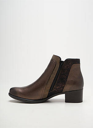 Bottines/boots fourrée talon de 4 à 6cm marron REMONTE femme