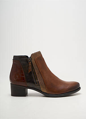 Bottines/boots fourrée talon de 4 à 6cm marron REMONTE femme