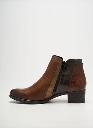 Bottines/boots fourrée talon de 4 à 6cm marron REMONTE femme