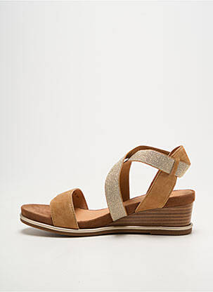 Sandales/nu pieds tissage satiné talon de 4 à 6cm or MAM'ZELLE femme