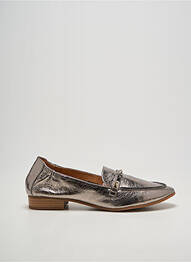 Mocassins tissage satiné talon plat jusqu'à 3cm argent MAM'ZELLE femme
