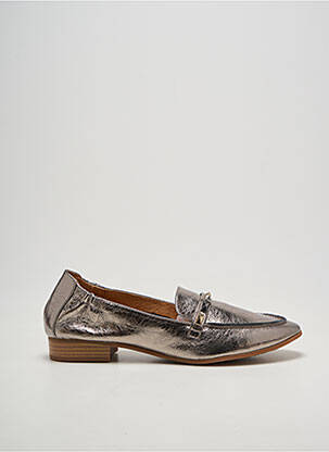 Mocassins tissage satiné talon plat jusqu'à 3cm argent MAM'ZELLE femme