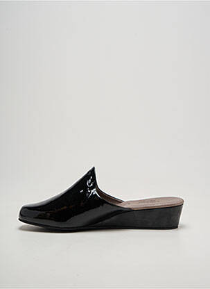 Mules/sabots matière lisse talon de 4 à 6cm noir HELLER femme