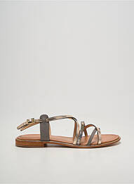 Sandales/nu pieds chiquet talon plat jusqu'à 3cm or LES TROPEZIENNES PAR M.BELARBI femme