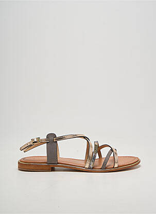 Sandales/nu pieds chiquet talon plat jusqu'à 3cm or LES TROPEZIENNES PAR M.BELARBI femme
