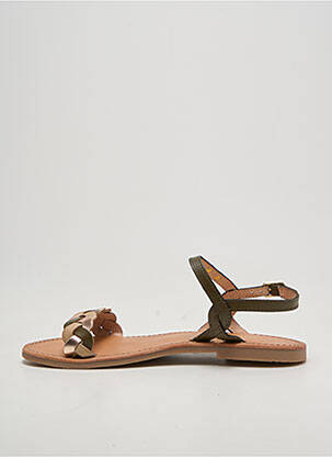 Sandales/nu pieds chiquet talon plat jusqu'à 3cm vert LES TROPEZIENNES PAR M.BELARBI femme