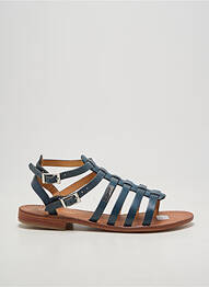 Spartiates chiquet talon plat jusqu'à 3cm bleu LES TROPEZIENNES PAR M.BELARBI femme