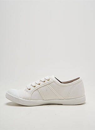 Baskets bout rond talon plat jusqu'à 3cm blanc LES TROPEZIENNES PAR M.BELARBI femme