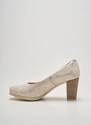 Escarpins tissage satiné talon de 7 à 9cm beige KARSTON femme