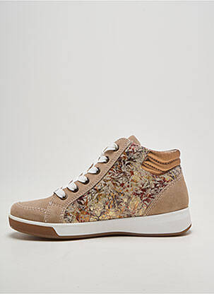 Baskets fermeture zip et lacets talon plat jusqu'à 3cm beige ARA femme