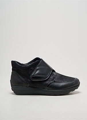 Bottines/boots tissage satiné talon plat jusqu'à 3cm noir ARA femme