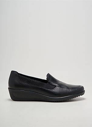Mocassins tissage satiné talon de 4 à 6cm noir ARA femme