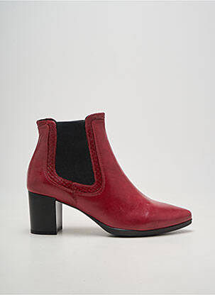 Bottines/boots bout pointu talon de 7 à 9cm rouge KARSTON femme