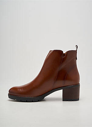 Bottines/boots tissage satiné talon de 4 à 6cm marron KARSTON femme