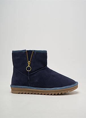Bottines/boots fourrée talon plat jusqu'à 3cm bleu LES TROPEZIENNES PAR M.BELARBI femme