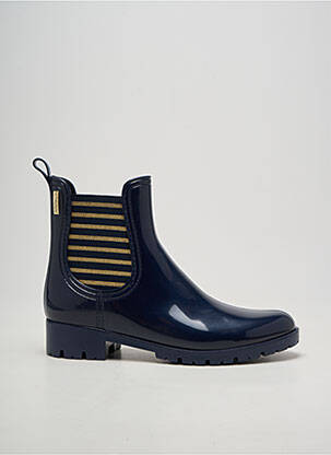 Bottines/boots matière lisse talon plat jusqu'à 3cm bleu LES TROPEZIENNES PAR M.BELARBI femme