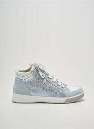 Baskets fermeture zip et lacets talon plat jusqu'à 3cm bleu ARA femme