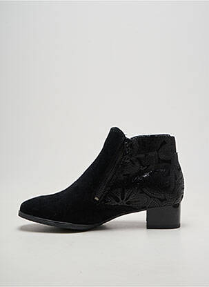 Bottines/boots tissage satiné talon plat jusqu'à 3cm noir ARA femme