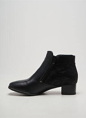 Bottines/boots tissage satiné talon de 4 à 6cm noir ARA femme
