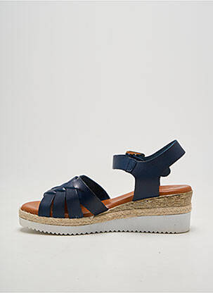 Sandales/nu pieds talon compensé talon de 4 à 6cm bleu EMILIE KARSTON femme