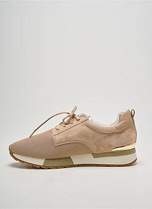 Baskets fermeture zip et lacets talon plat jusqu'à 3cm beige EMILIE KARSTON femme