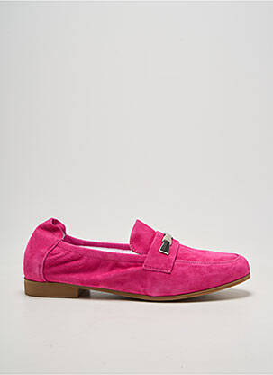 Mocassins bout rond talon plat jusqu'à 3cm rose INFINI femme