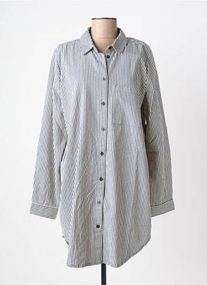 Robe courte manches longues manches longues bleu KAFFE femme
