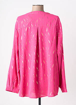 Blouse imprimé fantaisie manches longues rose CHRISTY femme