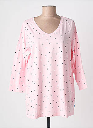 Top imprimé fantaisie manches longues rose ZHENZI femme