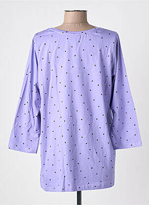 Top imprimé fantaisie manches longues violet ZHENZI femme