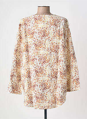 Blouse imprimé fantaisie manches longues marron CHRISTY femme