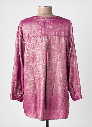 Blouse col rond manches longues violet CHRISTY femme