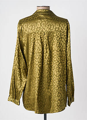 Blouse imprimé fantaisie manches longues vert CHRISTY femme