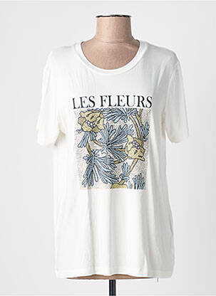 Top manches courtes manches courtes blanc KAFFE femme