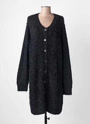 Robe pull coupe droite manches longues noir ZHENZI femme