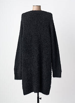 Robe pull coupe droite manches longues noir ZHENZI femme