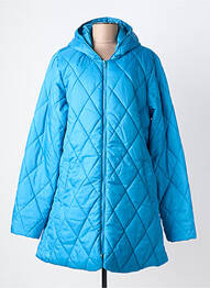 Doudoune poches a capuche bleu ZHENZI femme