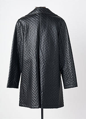 Manteau long coupe droite sans capuche noir VETISTYLE femme