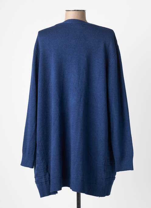 Gilet manches longues col v bleu CHRISTY femme