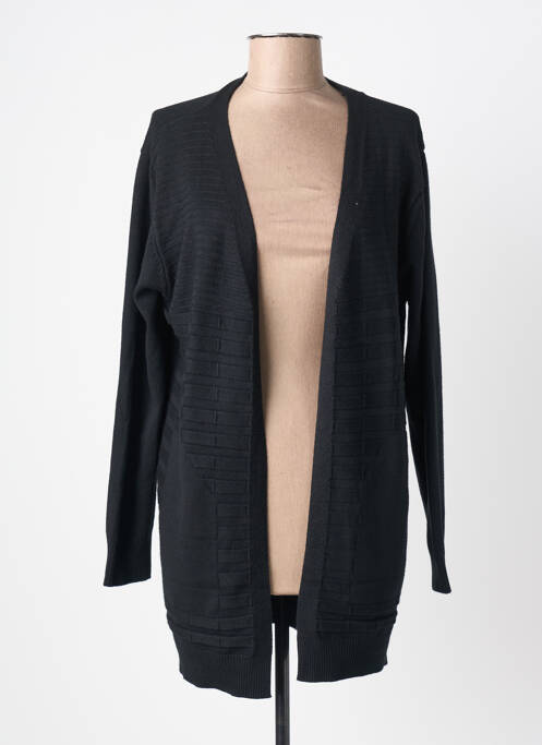 Gilet manches longues col v noir CHRISTY femme
