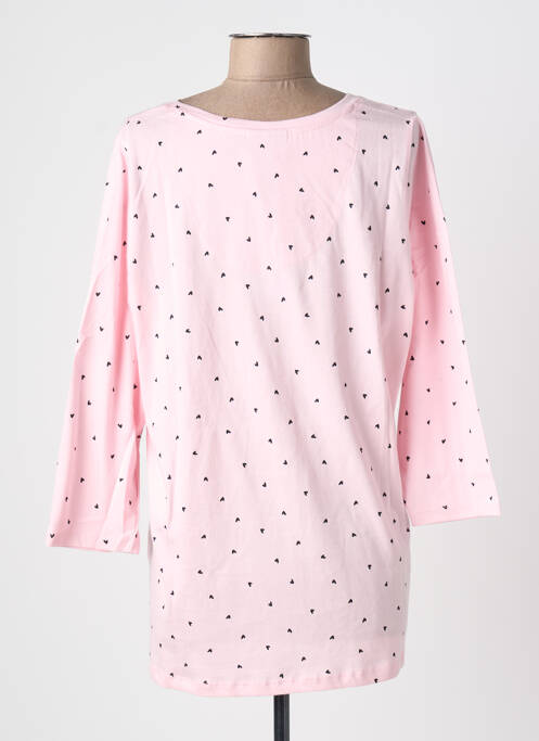 Top imprimé fantaisie manches longues rose ZHENZI femme