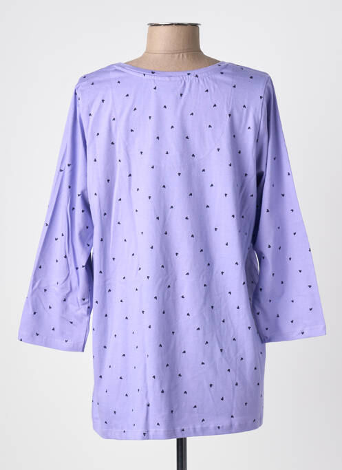 Top imprimé fantaisie manches longues violet ZHENZI femme