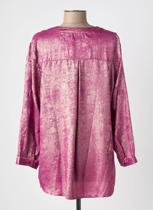 Blouse col rond manches longues violet CHRISTY femme