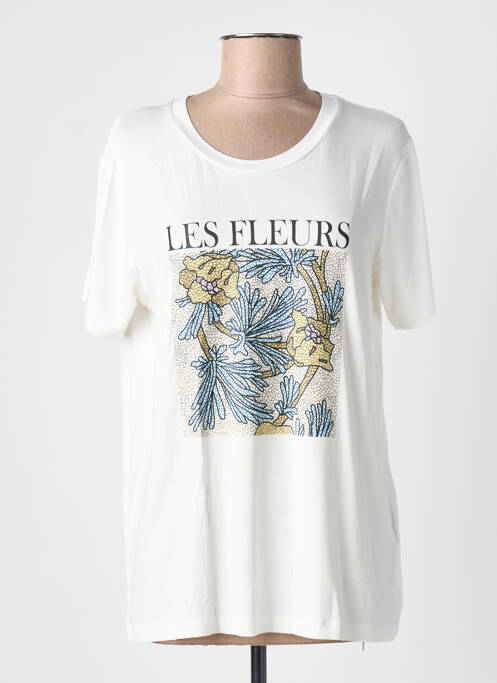 Top manches courtes manches courtes blanc KAFFE femme