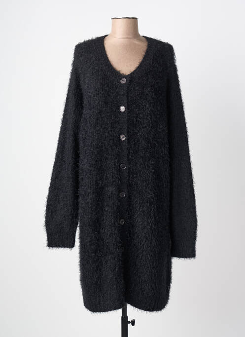 Robe pull coupe droite manches longues noir ZHENZI femme