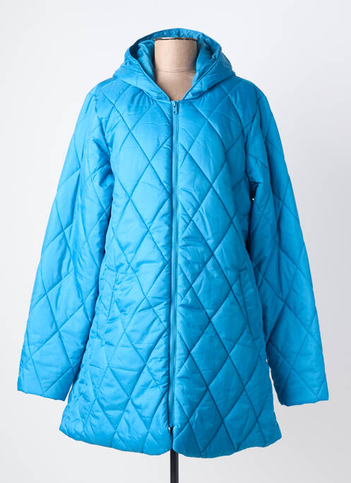 Doudoune poches a capuche bleu ZHENZI femme