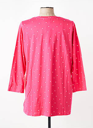 T-shirt manches 3/4 manches 3/4 rose ZHENZI femme